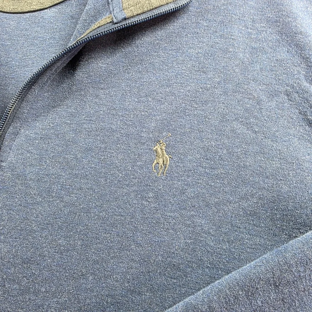 Polo Ralph Lauren Mens XXL Quarter Zip Pullover Spring Navy Heather Blue‎ NWT